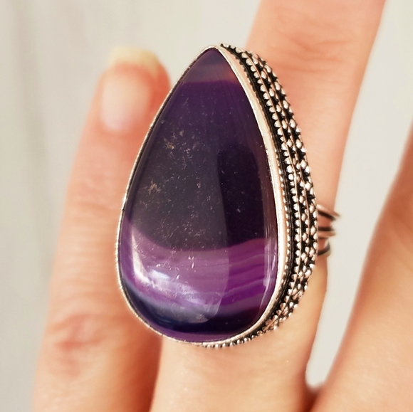 New Botswana Agate 925 Silver Ring. - Picture 6 of 8